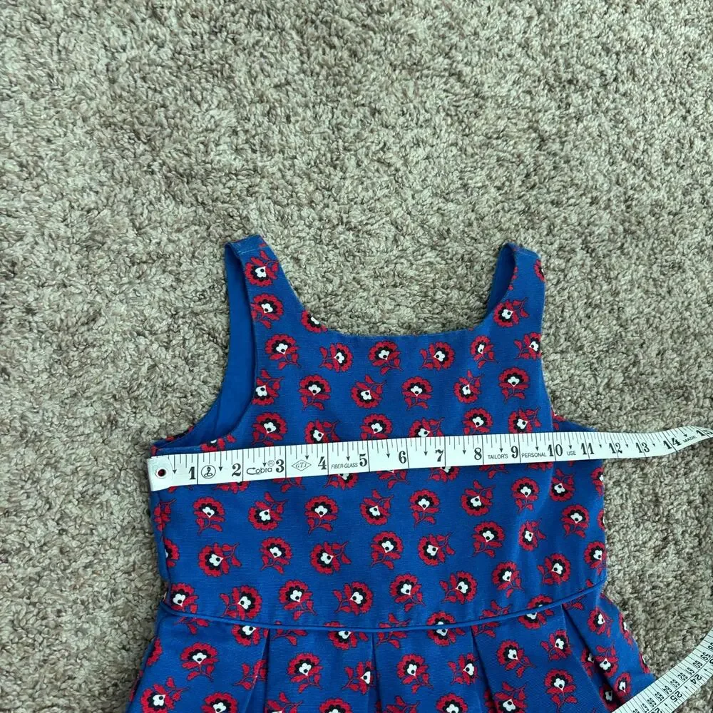 Janie and Jack Girl’s Poppy Print Dress Sz 3 Blue